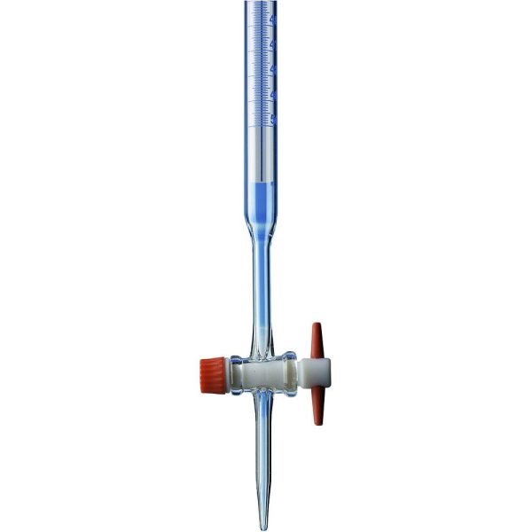 Burettes classe AS robinet droit en PTFE